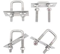 4 Pz Bullone a U quadrato M6x50x30mm U Bolt in Acciaio Inox 304 con Dado e Rondella Bulloni a U Quadrati Cavallotto per Hardware di Coperta per applicazioni automobilistiche, domestiche, industriali