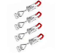 4 pz Cassetta degli Attrezzi Regolabile Custodia In Metallo Toggle Latch Cattura Chiusura Morsetto A Sgancio Rapido Anti-Scivolo Push Pull Toggle Morsetto Strumenti