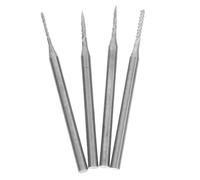 4 Pz Coltello Da Intaglio Strumento Per Intagliare L'incisione Micro Punta Da Trapano Kit Frese Diamantate Utensile Rotante Con Fresa Diamantata Silver Acciaio Tungsteno NUOBESTY