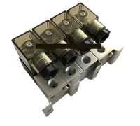 4 pz con un collettore 3 vie pneumatica in alluminio elettrovalvola 3V1-06 1/8" BSP AC220V Micro Direct Acting Gas elettrico valvola (110V)