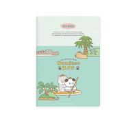 4 pz - Custodia in gomma Zoo linea orizzontale resistente all'usura Questo taccuino per i compiti dello studente - A5 Style Four