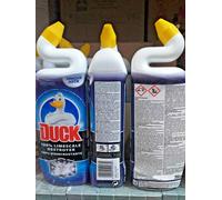 4 Pz Duck 100% Disincrostante per il Bordo Wc Cambia Colore mentre Agisce 750ml