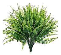 4 pz eptacodium pteridofita per interni ed esterni felce fiori finti girasole steli (verde, taglia unica)