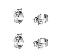 4 Pz Fascette Metalliche, Fascette Stringitubo Inox, Fascette Stringitubo in Acciaio Inox Regolabile 17-19 mm, Fascetta Metallica con Vite, Collare Stringitubo a Bullone per Tubo Acqua Auto Gas