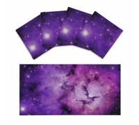 4 pz Galaxy Space Viola Fluorescente Luce Coperture per plafoniere | Decorazione magnetica da soffitto per aula, ufficio, casa