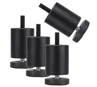 4 pz Gambe per mobiletto Nero Regolabili Piedini Per Mobili alluminio Gamba Divano metallo Leg armadietto Tavolo Letto Piedi guardaroba la casa Frigorifero,lavatrice Piedini,Vite M8 (10cm)