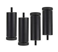 4 pz Gambe per mobiletto Nero Regolabili Piedini Per Mobili alluminio Gamba Divano metallo Leg armadietto Tavolo Letto Piedi guardaroba la casa Frigorifero,lavatrice Piedini,Vite M8 (15cm)