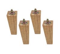4 pz Gambe per Mobili in Legno Massello,Piedi Quadrati per Divano,Piedino di Ricambio,Gamba di Gabinetto,Piedini da Tavolo,per Sedie,armadi,Con piastra di montaggio e viti,M8 bulloni a vite(8cm)