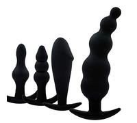 4 PZ Giocattolo Del Sesso Plug Anale Training Set Sexy A Forma di Butt Spine Trainer Silicone Spine Anali Principianti Per Gli Uomini & Donne