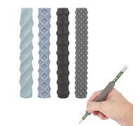 4 Pz Impugnature Matite Testurizzate, Giocattoli Sensoriali in Silicone Impugnature Matite Custodia Penna per la Concentrazione Strumento di Supporto Alla Scrittura (Toni Grigi)