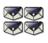 4 pz Lampade Solari 114 Led Con Sensore Movimento Illumina 270°