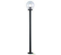 4 PZ LAMPIONE SU PALO PALETTO GIARDINO GLOBO W.60 A PAVIMENTO CM.120 ALLUMINIO