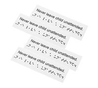 4 Pz Lavagne Braille in Pvc Incustodito Con Braille Segni Della Stanza in Braille Di Numero Braille Di Bambini Incustoditi Ada Segni Braille All'aperto Accessori