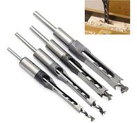 Andifany 4 pz lavorazione del legno punta quadrata punte da trapano legno mortasa scalpello set lavorazione del legno fori sega set con Twist trapano DIY mortasa scalpello utensili elettrici