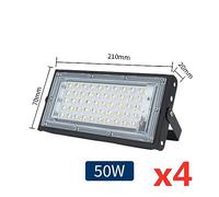 4 Pz/lotto Ha Condotto La Luce Di Inondazione AC Proiettore For Esterni Faretto IP65 Impermeabile 50 W 100 W LED Lampione Illuminazione Di Paesaggio Faretti da Esterno(Cold White,50W)