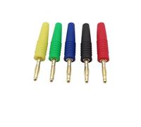 4 Pz/lotto Piccolo 2mm Spina A Banana Connettore Maschio Placcato Oro Tipo di Saldatura 2mm Banane Puntali Spine for Altoparlanti Presa Adattatore(Yellow)