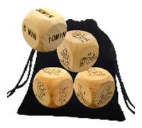 4 pz Lusso Coppia di Legno Decisioni di Allenamento Dadi Naughty Yoga/Famiglia Sport Giochi Divertenti Dimagranti Regalo di Scelta Portatile per gli Amici (#9)