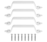 4 Pz Maniglia Porta Scorrevole, Maniglie per Porte Bianco, Retrò Maniglie per Mobili da Cucina, Maniglia per Porta Esterna e Interna, Maniglie per Armadio, Giardino, Garage, Capannone, 21,5 cm