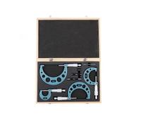4 pz Micrometro Esterno Set Macchinista Strumento 0-4 "0-100mm 4 Precisione 0.01mm Precisione Carburo Micrometro Set Kit Strumenti di Misura strumenti di misura