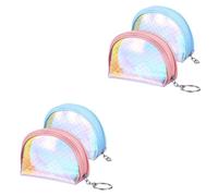 4 Pz Mini Frizione Cambia Borsa Portamonete Carino Pochette Cambiare Portafogli Per Le Donne Piccola Borsa Per La Piccola Rosa a Sirena Delle Donne Pvc DEARMAMY