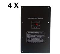 4 PZ. MORSETTIERA CASSE ACUSTICHE 22 X 14 CM METALLO PANNELLO MODULO POSTERIORE