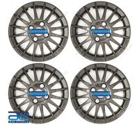 4 Pz Nuovo Mozzo Ruota Coperchi Cover Plastica Grigio 12-16 " Per Auto Universal