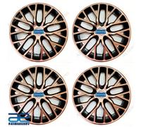 4 Pz Nuovo Mozzo Ruota Coperchi Cover Plastica Rame Nero 12-16 " Per Auto