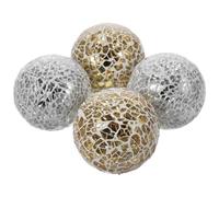 4 Pz Palla a Mosaico Sfera di Decorativa Sfera di Mosaico in Schiuma Palline Centrotavola Sfera della Sfera del Mosaico Giapponesi Il Bicchiere Galleggiante