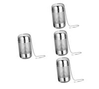 4 Pz Palla di condimento in acciaio inox tè a rete foglia sfusa di tè contenitori cucina contenitore cucina filtro per spezie da cucina colino per spezie a maglia fine Silver Amosfun
