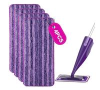 4 Pz Panni Riutilizzabili per Swiffer WetJet Lavapavimenti, Panno Microfibra Pavimenti Mop per Swiffer WetJet Ricariche, Panni in Microfibra Riutilizzabile per Pulizia Pavimento Secco e Umido