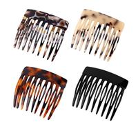 4 Pz Pettine Francese per Capelli, Piccoli Pettini Laterali Francesi Pettini Francesi Fermagli per Chignon Pettini lo Styling dei Capelli Accessori Capelli Ragazze e Donne (Colore Casuale)