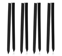 4 Pz Picchetti Giardino, 30cm Picchetti Telo Pacciamatura, Chiodi a U Picchetti da Terra, Ancoraggio per Telo Anti Erbacce per Orto, Picchetti per Recinzione Camping Anti-erbacce Giardino(Nero)