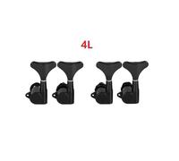 4 pz Pioli per Basso Sigillati Chiavi di Accordatura Meccaniche Accordatori 2L2R/4L/4R Per Basso a 4 Corde Piroli Per Accordatura Per Chitarra (Color : Black 4L)