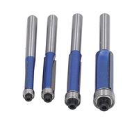 4 pz Punte Router di Finitura A Ras Stelo 1/4 Lega di Acciaio al Tungsteno Punta di Taglio A Ras Bordo Ad Alta Durezza per Carpenteria