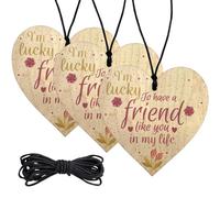 4 Pz Regalo Di Ringraziamento Targa In Legno a Forma Di Cuore Per Insegnanti e Bambini In Età Prescolare, 10cm x10cm Regalo Maestro Di Festa Dell'Insegnante e Ringraziamento