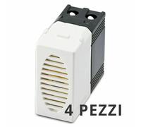 4 PZ RONZATORE BIANCO 230V INTENSITA' SONORA 70DB 1 MODULO MASTER MIX 21356