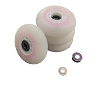 4 pz Ruota di Pattinaggio LED Flash Pattini A Rotelle Ruote 72 76mm 80mm Pneumatico da Slalom per Pattini a rotelle e Pattini Fitness(64mm Pink ILQ11)