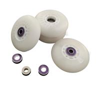 4 pz Ruota di Pattinaggio LED Flash Pattini A Rotelle Ruote 72 76mm 80mm Pneumatico da Slalom per Pattini a rotelle e Pattini Fitness(80mm White ILQ11)