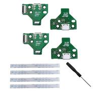 4 PZ Scheda di Interfaccia JDS-011 e 12 Pin Cavo Nastro Compatibile con PS4 Pro / PS4 Slim Controller Wireless Sostituzione Porta di Ricarica