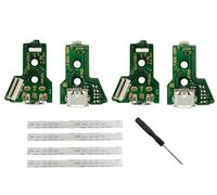 4 PZ Scheda di Interfaccia JDS-055 e 12 Pin Cavo Nastro Compatibile con PS4 Pro / PS4 Slim Controller Wireless Sostituzione Porta di Ricarica