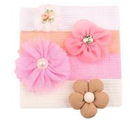 4 Pz/set Confortevole Copricapo Bambino Floreale Fascia Per I Neonati Proteggere Fontanelle Confortevole Elastico Hairbands