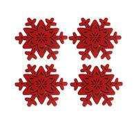 4 Pz/set di Natale Fiocco di Neve Tazza Mat Tavola Da Cena Sottobicchieri Piatto Pad Capodanno Decorazioni di Natale Casa Feltro Sottobicchieri Pad Per Le Bevande