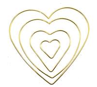 4 Pz/Set Heart Metal Craft Hoops Dream Catcher Anelli per Fai Te Dreamcatchers Greaths Macrame Project