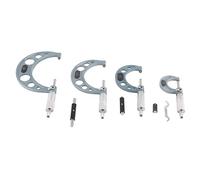 4 Pz Set Micrometro Esterno, 0-4 Pollici Imperiale 0,0001mm Ad Alta Precisione Strumento di Misurazione Micrometro con Chiave