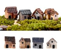 4 pz/set Miniatura Giardinaggio Paesaggio Micro Villaggio Pietra Case Garden DecorDurability