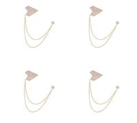 4 pz/set Moda Resistente Usura Vestito Perni Lega Pendente Catena Spille Set per Uso Professionale Quotidiano Appeso Catena Spilla, Love money, come descritto