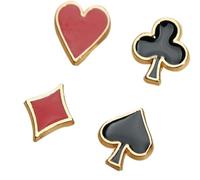 4 pz/set Piccoli Gemelli Poker Spille e Spille Spilla In Lega Distintivi Colletto Della Camicia Accessori