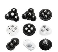 4 pz/set Ruota for Mobili Autoadesiva Ruote Silenziose Rullo In Acciaio Inox/Nylon Puleggia Girevole a 360° Cabinet Ruote Universali(Pink)