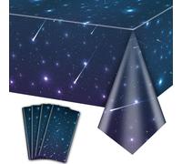 4 pz Space Galaxy Tovaglie Party, Forniture Copritavolo Notte Stellata, 220x130cm Space Explore Copritavolo a tema per Space Galaxy Theme Party, Outer Space Stars Decorazioni di compleanno a tema
