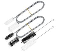 4 Pz Spazzola Acquario Filtro(2 x Doppio Estremità Spazzola Pulire, 2 x Spazzole a Una Testa), Flessibile Pennelli Filtro Acquario, Pennello Spazzola di Pulizia Acquario Scovolino Tubi Lunga